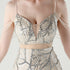 Graceful Sequin Embellished Mesh Mermaid Maxi Dress